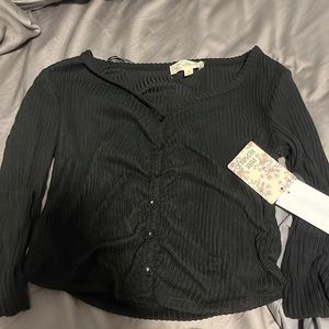 Pink Republic women’s long sleeve tee, color black, size medium, brand new.
